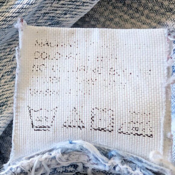 Vintage London London Womens Sz S Denim Two Tone Pinstriped One Piece Overalls - Picture 12 of 12